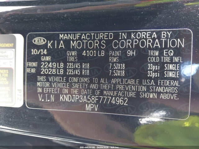 Aukcja sprzedaży 2015 Kia Soul +, vin: KNDJP3A58F7774962, numer aukcji: 44820186