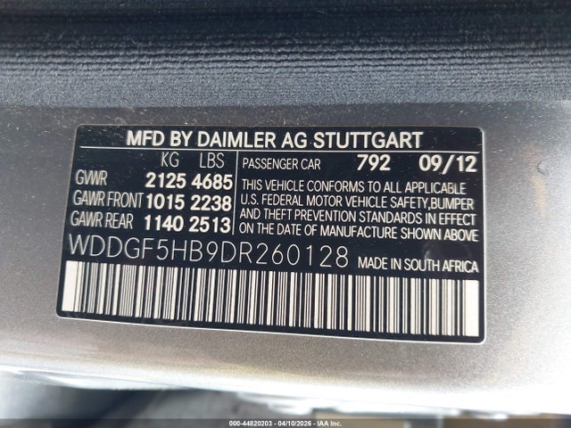 Aukcja sprzedaży 2013 Mercedes-benz C 350 Sport, vin: WDDGF5HB9DR260128, numer aukcji: 44820203