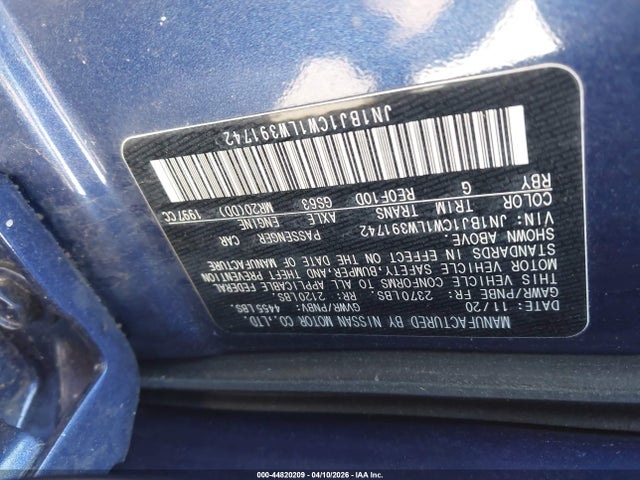 Продаж на аукціоні авто 2020 Nissan Rogue Sport S Awd Xtronic Cvt, vin: JN1BJ1CW1LW391742, номер лоту: 44820209