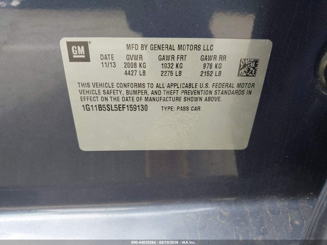 Chevrolet Malibu 1ls 2014 1G11B5SL5EF159130 Image 9