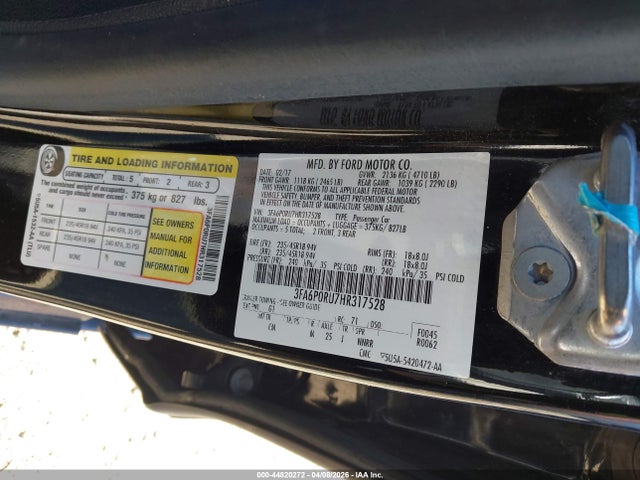 Ford Fusion Hybrid Titanium 2017 3FA6P0RU7HR317528 Image 9