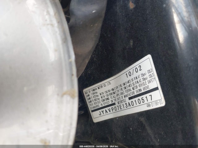 44820335 :رقم المزاد ، JYAVP07E13A010517 vin ، 2003 Yamaha Xv1600 At مزاد بيع