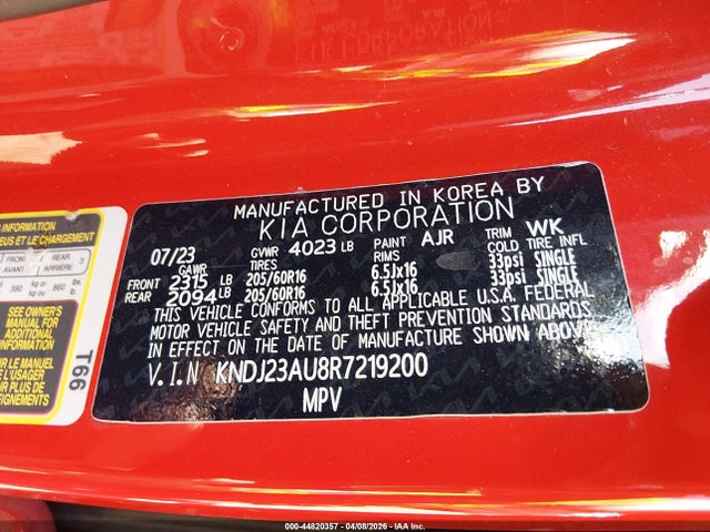 Продажа на аукционе авто 2024 Kia Soul Lx, vin: KNDJ23AU8R7219200, номер лота: 44820357