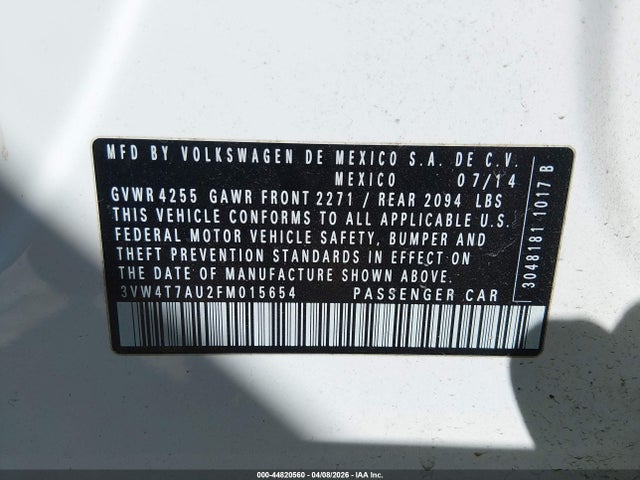 2015 VOLKSWAGEN GOLF GTI 3VW4T7AU2FM015654 Photo 8