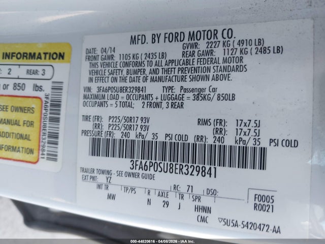 Ford Fusion Energi Titanium 2014 3FA6P0SU8ER329841 Image 9