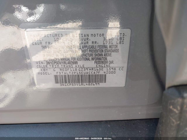 Продажа на аукционе авто 2024 Nissan Kicks Sr Xtronic Cvt, vin: 3N1CP5DV1RL482699, номер лота: 44820643