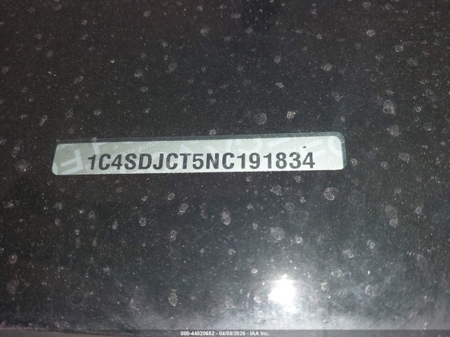 Aukcja sprzedaży 2022 Dodge Durango R/t Plus Awd, vin: 1C4SDJCT5NC191834, numer aukcji: 44820652