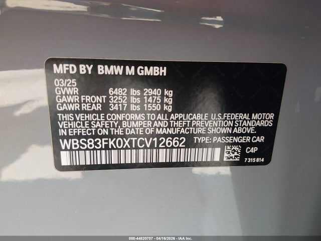BMW M5 2026 WBS83FK0XTCV12662 Image 9