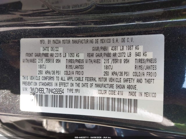 Aukcja sprzedaży 2022 Mazda Cx-30 Select, vin: 3MVDMBBL7NM428854, numer aukcji: 44820711