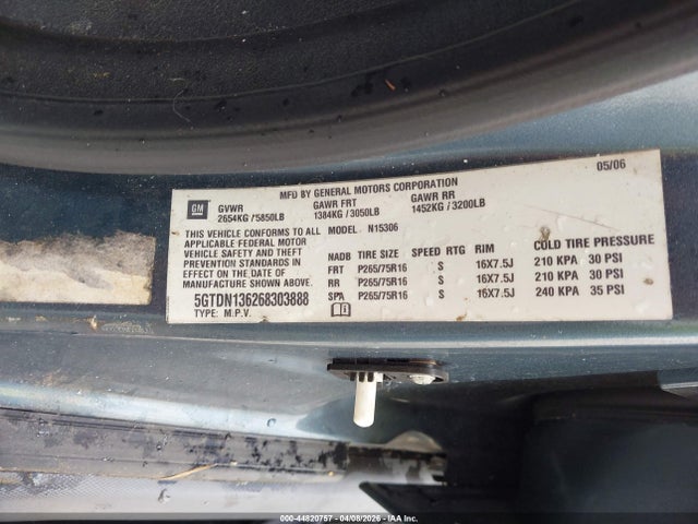 2006 HUMMER H3 SUV 5GTDN136268303888 Photo 8