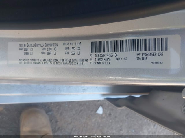 2007 CHRYSLER SEBRING 1C3LC56K17N527184 Photo 8