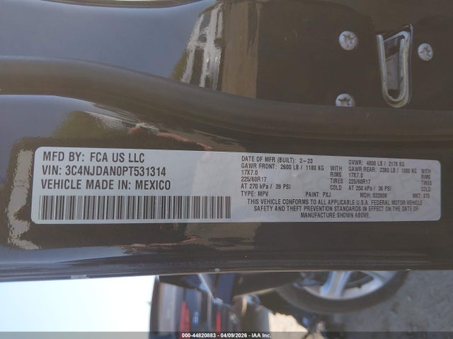 Продаж на аукціоні авто 2023 Jeep Compass Sport 4x4, vin: 3C4NJDAN0PT531314, номер лоту: 44820883