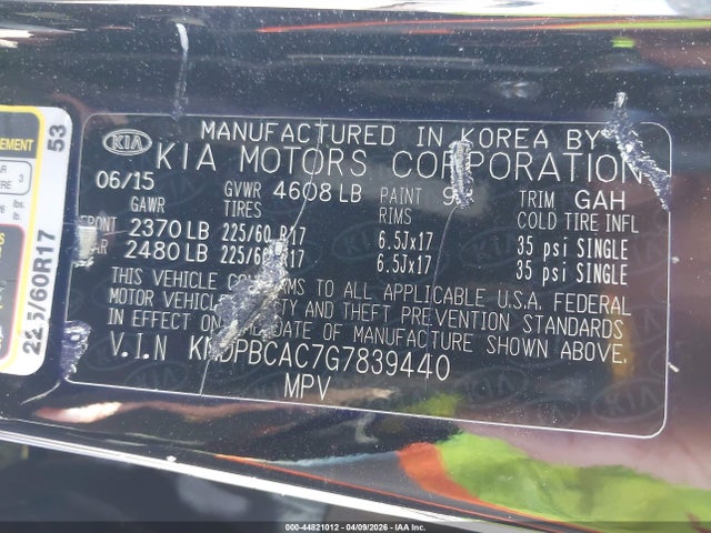KIA Sportage Lx 2016 KNDPBCAC7G7839440 Image 9
