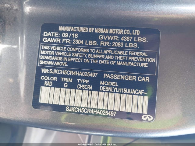 2017 INFINITI QX30 SJKCH5CR4HA025497 Photo 8