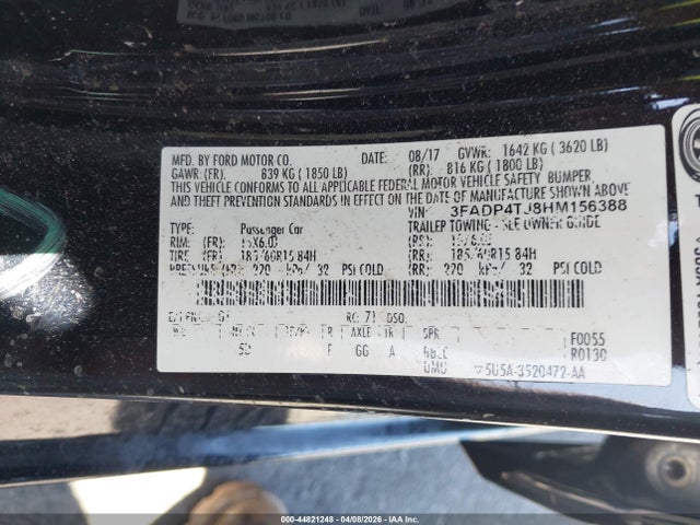 Ford FIESTA S 2017 3FADP4TJ8HM156388 Image 9
