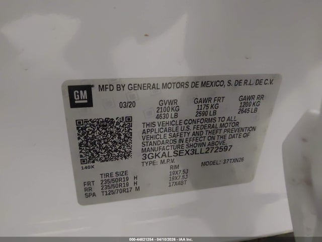 Aukcja sprzedaży 2020 Gmc Terrain Fwd Denali, vin: 3GKALSEX3LL272597, numer aukcji: 44821254
