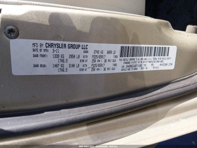 Продажа на аукционе авто 2011 Chrysler Town & Country Touring-l, vin: 2A4RR8DG4BR714283, номер лота: 44821321
