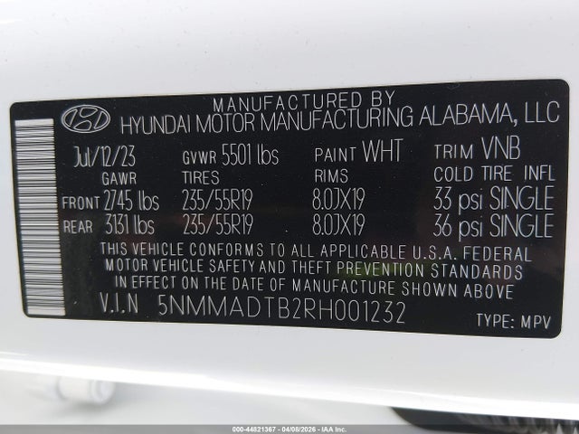 Aukcja sprzedaży 2024 Genesis Gv70 2.5t, vin: 5NMMADTB2RH001232, numer aukcji: 44821367