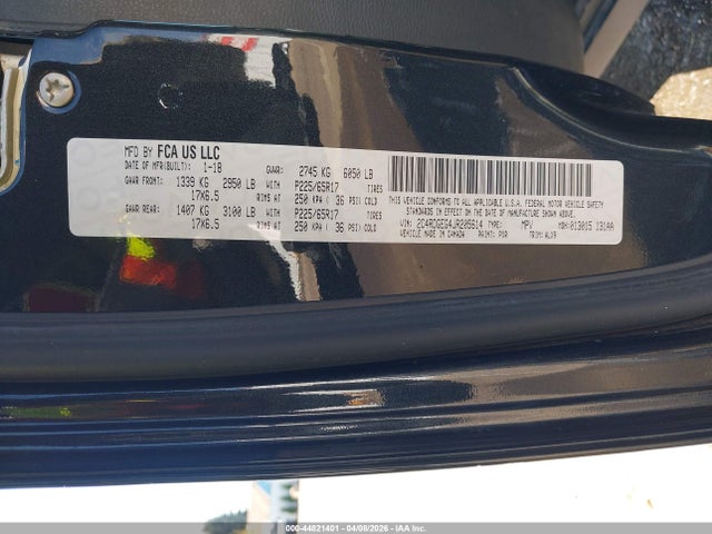 Dodge Grand Caravan Gt 2018 2C4RDGEG4JR205614 Image 9