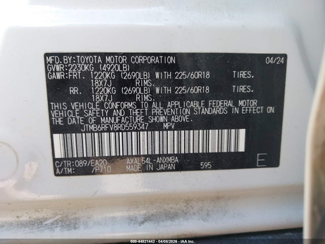 Toyota Rav4 Hybrid Xle Premium 2024 JTMB6RFV8RD559347 Image 9