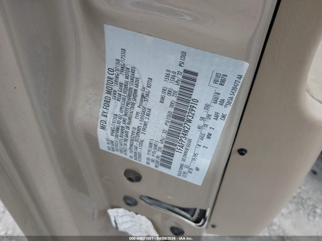Продаж на аукціоні авто 2007 Ford Focus S/se/ses, vin: 1FAFP34N27W329910, номер лоту: 44821581