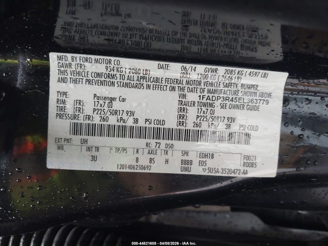 1FADP3R45EL363779 Ford FOCUS ELECTRIC