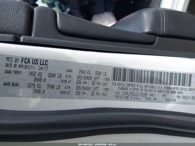 Продажа на аукционе авто 2018 Jeep Grand Cherokee Altitude 4x4, vin: 1C4RJFAG3JC172283, номер лота: 44821622