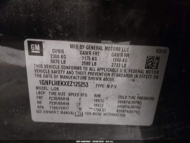 2014 CHEVROLET EQUINOX 1GNFLHEKXEZ125253 Photo 8