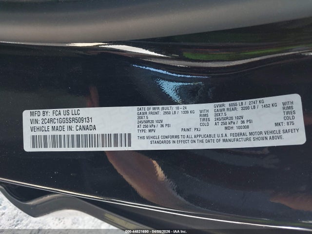 2025 CHRYSLER PACIFICA 2C4RC1GG5SR509131 Photo 8