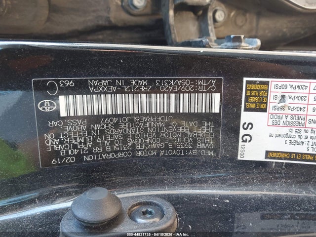 Aukcja sprzedaży 2020 Toyota Corolla Xle, vin: JTDFPRAE6LJ014097, numer aukcji: 44821735
