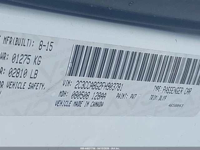 2015 Chrysler 300 300s მანქანა იყიდება აუქციონზე, vin: 2C3CCABG2FH903781, აუქციონის ნომერი: 44821786