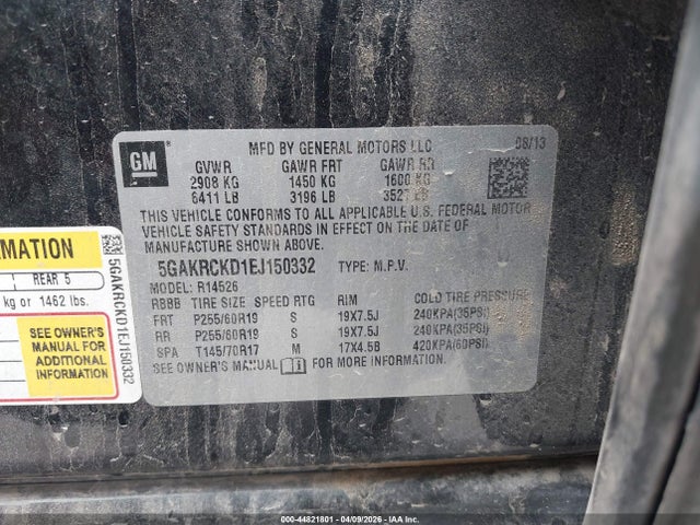 5GAKRCKD1EJ150332 Buick Enclave Premium