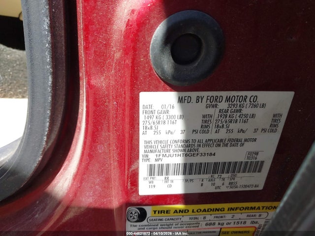 1FMJU1HT6GEF33184 Ford Expedition Xlt
