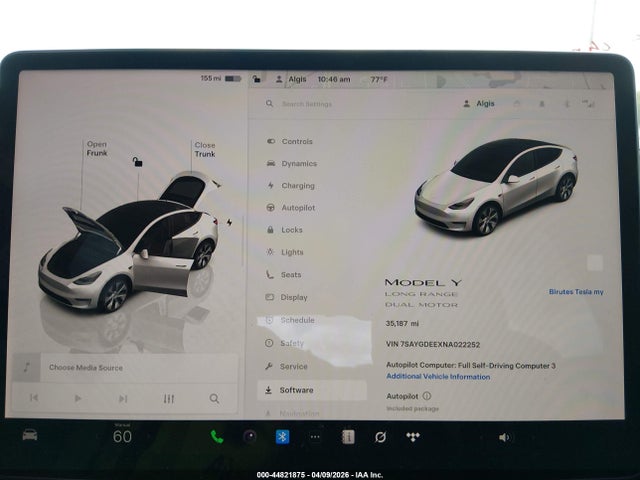 7SAYGDEEXNA022252 Tesla Model Y Long Range Dual Motor All-wheel Drive