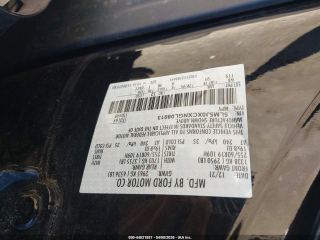 5LM5J0XCXNGL08013 Lincoln Aviator Livery