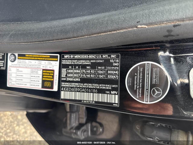 2016 Mercedes-benz Gle 450 Amg Coupe 4matic მანქანა იყიდება აუქციონზე, vin: 4JGED6EB9GA016186, აუქციონის ნომერი: 44821939