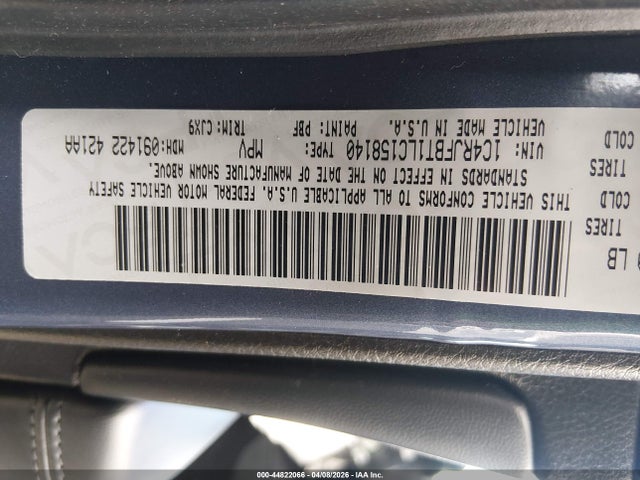 Продажа на аукционе авто 2020 Jeep Grand Cherokee Limited 4x4, vin: 1C4RJFBT1LC158140, номер лота: 44822066