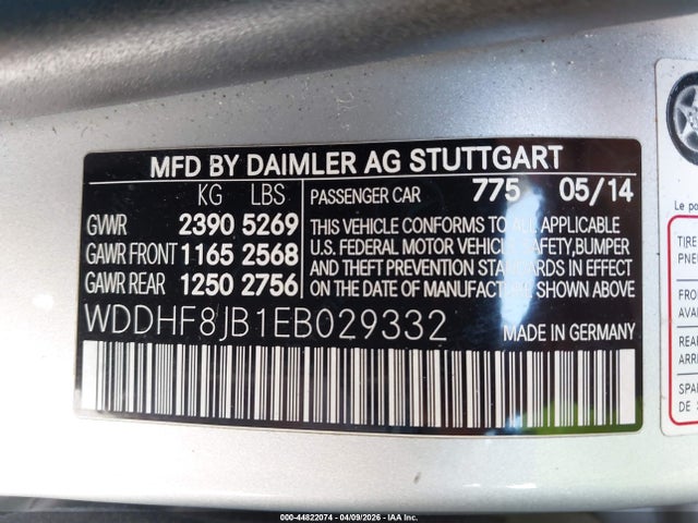 Aukcja sprzedaży 2014 Mercedes-benz E 350 4matic, vin: WDDHF8JB1EB029332, numer aukcji: 44822074