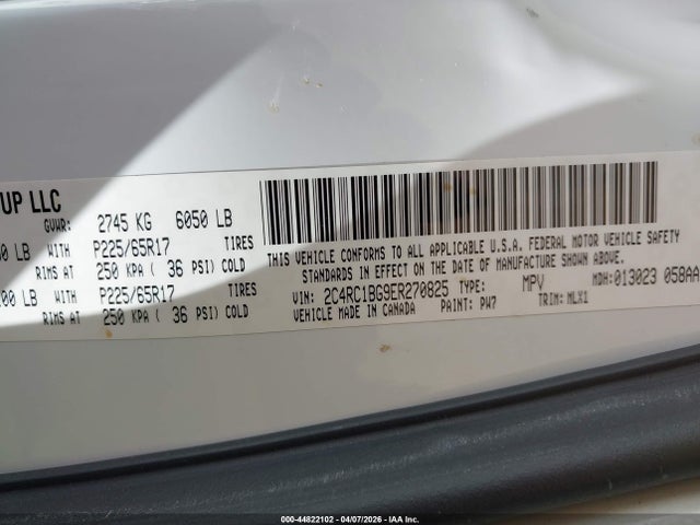 Продаж на аукціоні авто 2014 Chrysler Town & Country Touring, vin: 2C4RC1BG9ER270825, номер лоту: 44822102
