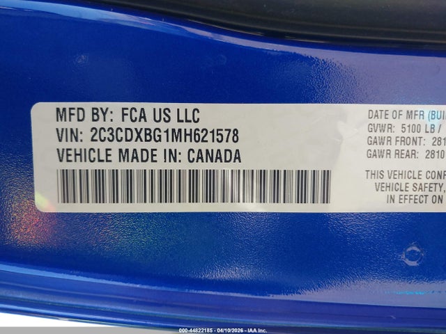 2021 DODGE CHARGER 2C3CDXBG1MH621578 Photo 8