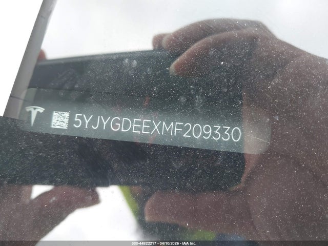 Aukcja sprzedaży 2021 Tesla Model Y Long Range Dual Motor All-wheel Drive, vin: 5YJYGDEEXMF209330, numer aukcji: 44822217