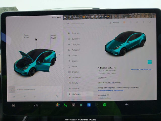 Aukcja sprzedaży 2021 Tesla Model Y Long Range Dual Motor All-wheel Drive, vin: 5YJYGDEEXMF209330, numer aukcji: 44822217