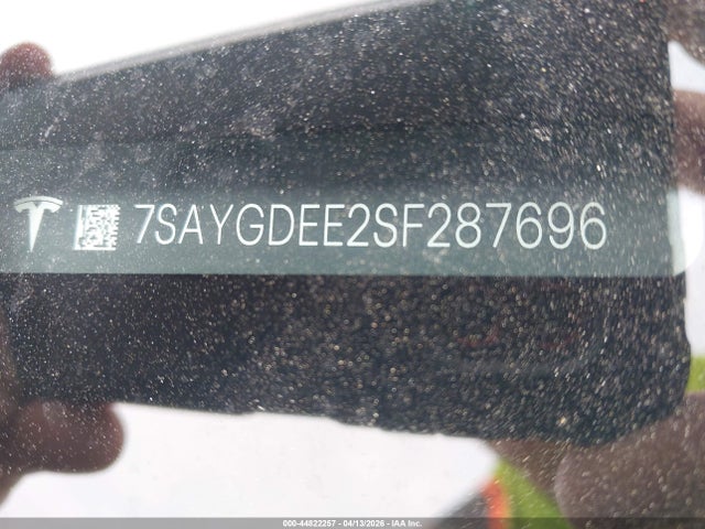 44822257 :رقم المزاد ، 7SAYGDEE2SF287696 vin ، 2025 Tesla Model Y Long Range Dual Motor All-wheel Drive مزاد بيع