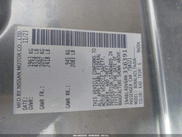 2024 NISSAN ALTIMA 1N4BL4DV6RN356391 Photo 8