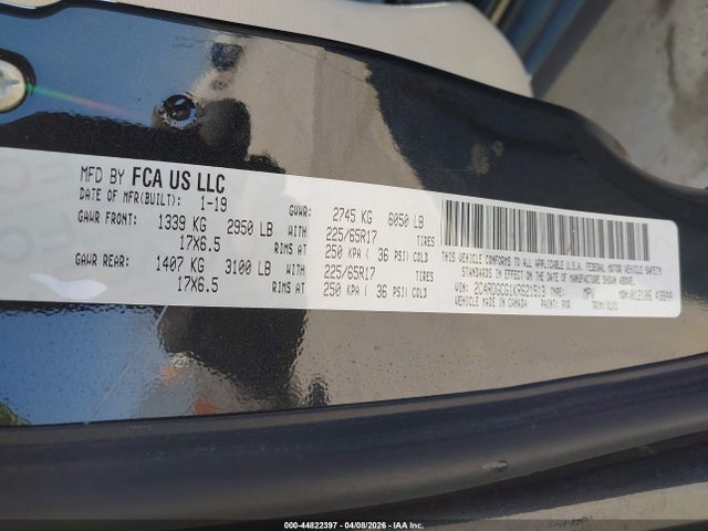 2019 Dodge Grand Caravan Sxt მანქანა იყიდება აუქციონზე, vin: 2C4RDGCG1KR621513, აუქციონის ნომერი: 44822397