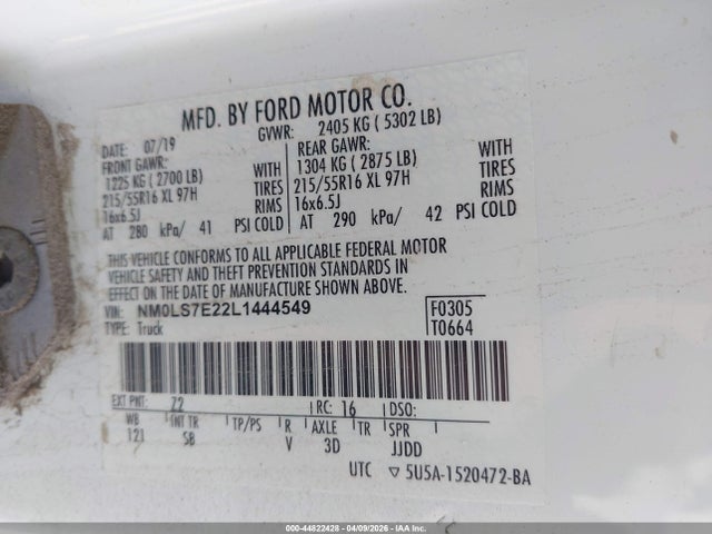 Ford Transit Connect Xl 2020 NM0LS7E22L1444549 Image 9