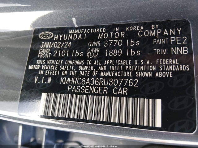 Продажа на аукционе авто 2024 Hyundai Venue Sel, vin: KMHRC8A36RU307762, номер лота: 44822433