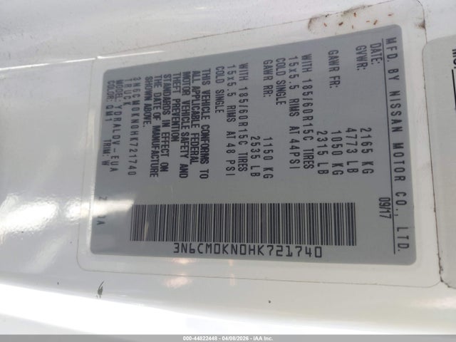 3N6CM0KN0HK721740 Nissan Nv200 S
