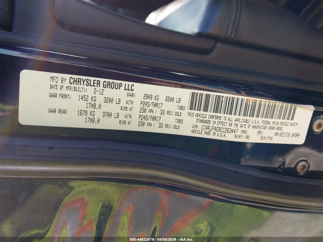 Aukcja sprzedaży 2012 Jeep Grand Cherokee Laredo, vin: 1C4RJFAG9CC263447, numer aukcji: 44822479