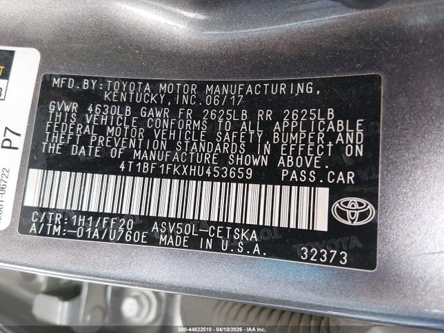 4T1BF1FKXHU453659 Toyota CAMRY SE
